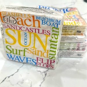 NWT Ideal Home Range bundle of 5 Beach Theme Cocktail Napkins